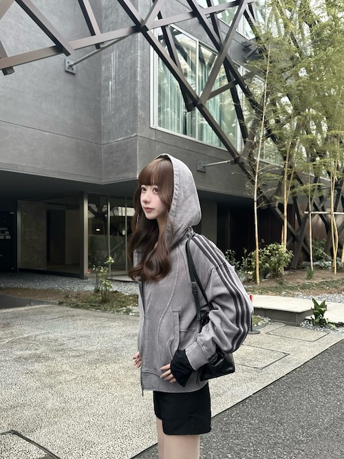 adidas/アディダス TG FZ ダブルジップ ルーズフィットフレンチテリー
