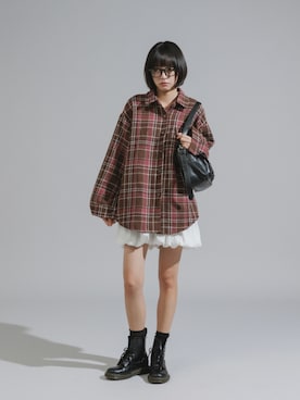 「アイテム（カバーオール）」を使った、桃さん（レディース・164cm・20代）の秋コーディネート