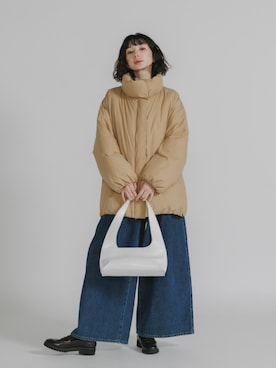 「アイテム（ダウンジャケット/コート）」を使った、桃さん（レディース・164cm・20代）の秋コーディネート