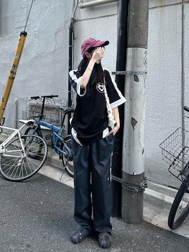 「アイテム（チノパンツ）」を使った、桃さん（レディース・164cm・20代）の夏コーディネート