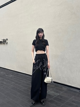 「アイテム（スウェットパンツ）」を使った、桃さん（レディース・164cm）の夏コーディネート