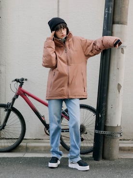 「アイテム（ダウンジャケット/コート）」を使った、桃さん（レディース・164cm）の秋コーディネート