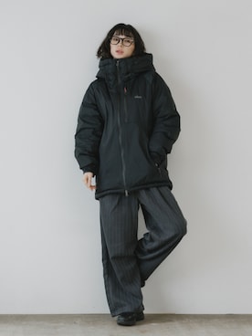 「アイテム（ダウンジャケット/コート）」を使った、桃さん（レディース・164cm）の秋コーディネート