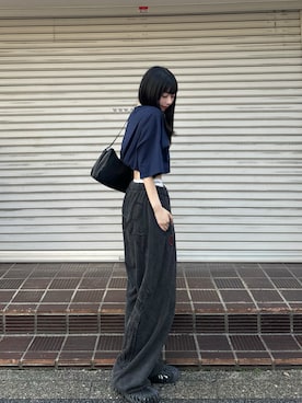 「アイテム（スウェットパンツ）」を使った、桃さん（レディース・164cm・20代）の夏コーディネート