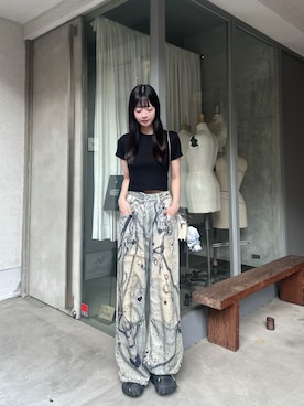 「無地Tシャツ」｜。さん（レディース・164cm）の夏コーディネート