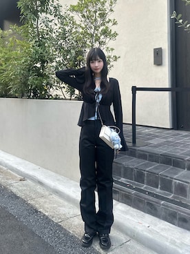 「アイテム（チノパンツ）」を使った、桃さん（レディース・164cm）の夏コーディネート