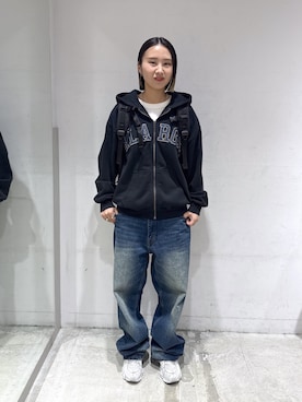 「XLARGE（エクストララージ）のアイテム」を使った、RIRIさん（レディース・157cm）の春コーディネート