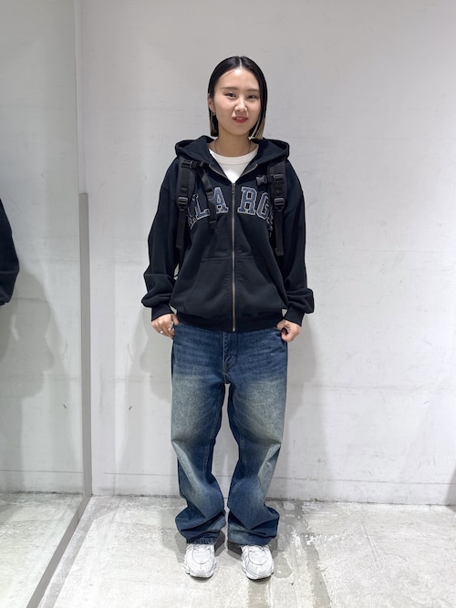 セール】PERFORATED LEATHER LOGO ZIP UP HOODED SWEATSHIRT（パーカー