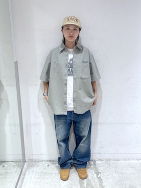 「XLARGE（エクストララージ）のアイテム（パンツ）」を使った、RIRIさん（レディース・157cm）の春コーディネート