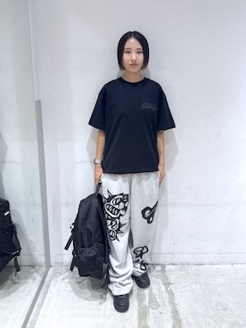 「XLARGE（エクストララージ）のアイテム」を使った、RIRIさん（レディース・157cm）の春コーディネート