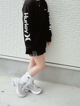 「アイテム（ソックス/靴下）」を使った、れっちさん（レディース・154cm）の秋コーディネート