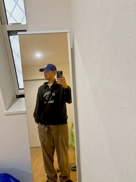 「アイテム（チノパンツ）」を使った、裕喜さん（メンズ・173cm）の秋コーディネート