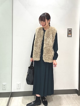 「アイテム（その他アウター）」を使った、yukichiさん（レディース・162cm）の秋コーディネート
