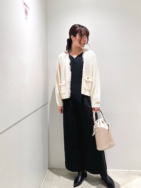 「ニットカーディガン」｜yukichiさん（レディース・162cm）の秋コーディネート