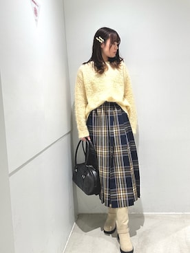 「アイテム（ヘアピン）」を使った、yukichiさん（レディース・162cm）の秋コーディネート