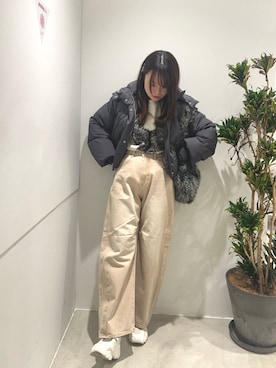 「アイテム（トートバッグ）」を使った、yukichiさん（レディース・162cm・20代）の冬コーディネート