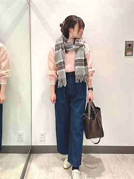 「アイテム（トートバッグ）」を使った、yukichiさん（レディース・162cm・20代）の冬コーディネート