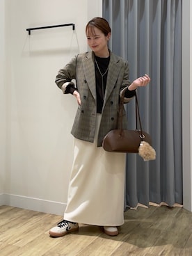 「アイテム（チャーム）」を使った、saikaさん（レディース・153cm）の秋コーディネート