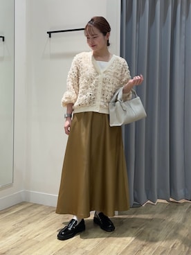 「アイテム（タンクトップ）」を使った、saikaさん（レディース・153cm）の秋コーディネート