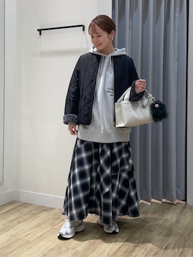 「アイテム（チャーム）」を使った、saikaさん（レディース・153cm）の秋コーディネート