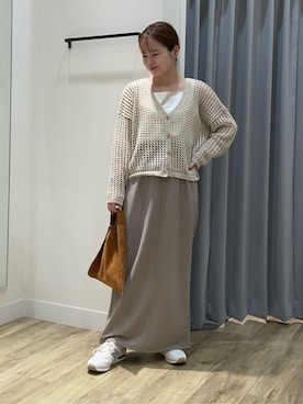 「アイテム（タンクトップ）」を使った、saikaさん（レディース・153cm）の秋コーディネート