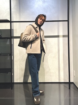 「アイテム（バックパック/リュック）」を使った、RENさん（メンズ・178cm）の秋コーディネート