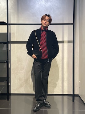 「アイテム（ブルゾン）」を使った、RENさん（メンズ・178cm）の秋コーディネート