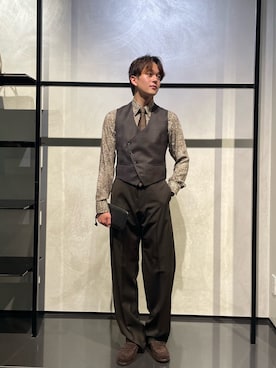 「アイテム（財布）」を使った、RENさん（メンズ・178cm）の冬コーディネート