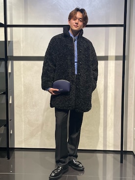 「アイテム（ポーチ）」を使った、RENさん（メンズ・178cm）の秋コーディネート