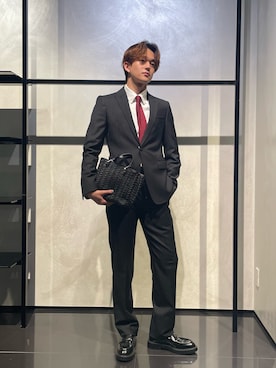 「アイテム（フォーマルスーツ/小物）」を使った、RENさん（メンズ・178cm）の秋コーディネート