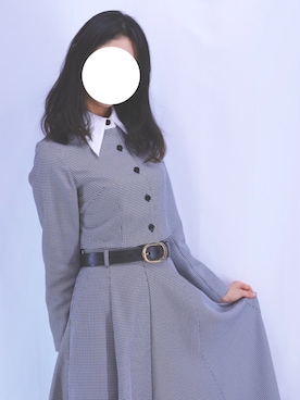 「アイテム（ワンピース/ドレス、シルバー系）」を使った、Yuさん（レディース・160cm）の秋コーディネート