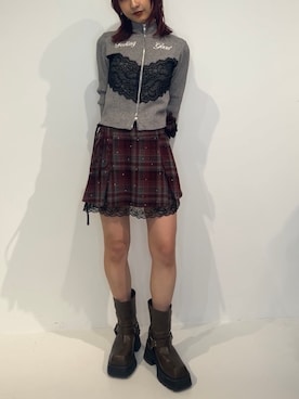 「アイテム（セットアップ）」を使った、MIHOさん（レディース・158cm）の冬コーディネート