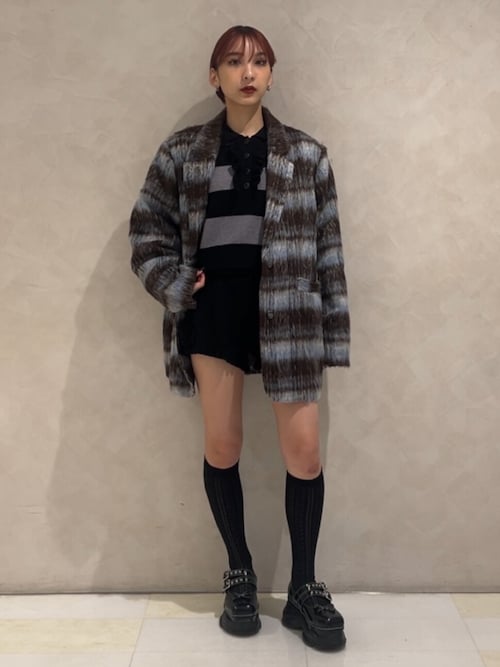 セール】ウールライクジャケットチェックコート（テーラードジャケット