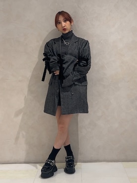 「jouetie（ジュエティ）のアイテム（スニーカー）」を使った、MIHOさん（レディース・158cm）の秋コーディネート