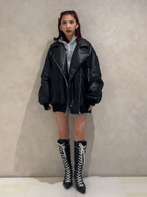 ベロアコンパクトラインZIPフーディ【セットアップ対応】｜ジュエティ