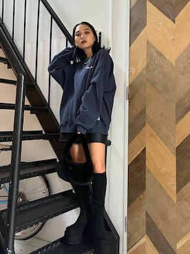 市川あん(EMODA)さん（レディース・153cm）の秋コーディネート