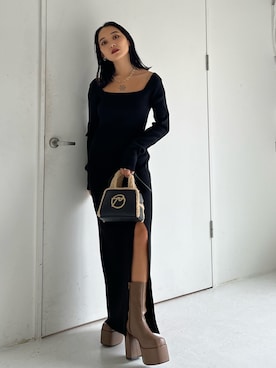 市川あん(EMODA)さん（レディース・153cm）の秋コーディネート