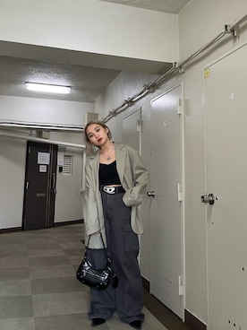 「EMODA（エモダ）のアイテム（その他アウター）」を使った、市川あん(EMODA)さん（レディース・153cm）の冬コーディネート