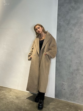 「EMODA（エモダ）のアイテム（その他アウター）」を使った、市川あん(EMODA)さん（レディース・153cm）の秋コーディネート
