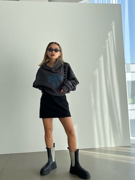 市川あん(EMODA)さん（レディース・153cm）の秋コーディネート