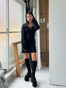 市川あん(EMODA)さん（レディース・153cm）の秋コーディネート