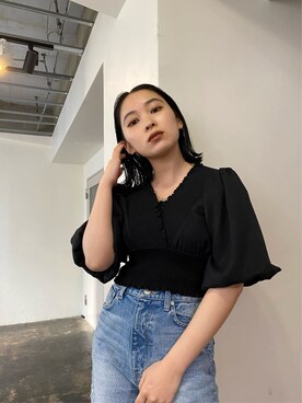 市川あん(EMODA)さん（レディース・153cm）の春コーディネート