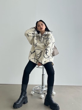 「EMODA（エモダ）のアイテム（その他トップス）」を使った、市川あん(EMODA)さん（レディース・153cm）の夏コーディネート