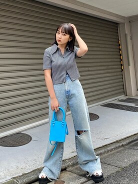 市川あん(EMODA)さん（レディース・153cm）の夏コーディネート