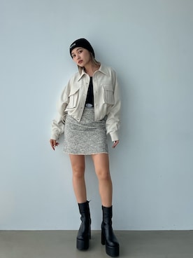 市川あん(EMODA)さん（レディース・153cm）の秋コーディネート