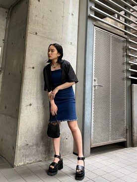 市川あん(EMODA)さん（レディース・153cm）の春コーディネート