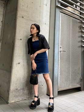 市川あん(EMODA)さん（レディース・153cm）の春コーディネート