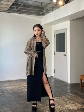 市川あん(EMODA)さん（レディース・153cm）の夏コーディネート