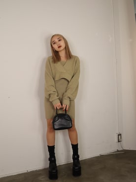 市川あん(EMODA)さん(レディース・153cm)の冬コーディネート