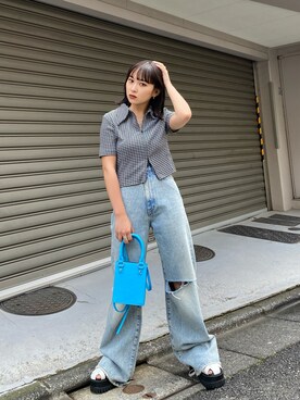 市川あん(EMODA)さん（レディース・153cm）の夏コーディネート